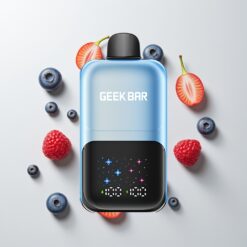 Nederlandse Groothandel GEEK BAR 2GO 50000 Puffs Bosbes Framboos IJs Dual Tank Interactive Scherm