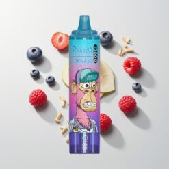 Nederlandse Groothandel RandM Fumot Tornado 15000 Puffs Blauwe Bes Framboos Mesh LCD Type-C