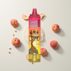 Nederlandse Groothandel RandM Fumot Tornado 15000 Puffs Perzik Ijs Mesh LCD