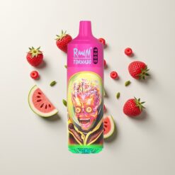 Nederlandse Groothandel RandM Tornado 9000 Framboos Watermeloen 850mAh 18mL Mesh RGB Display