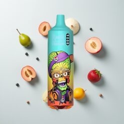 Nederlandse Groothandel RandM Tornado 9000 Puffs 18mL Blauwachtig IJs Mesh Coil RGB Display