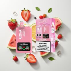 Nederlandse Groothandel Razz Bar 40000 Puffs Gemengde Bessen - Watermeloen IJs Power Scherm Mesh Coil Type-C Port 5% Nic