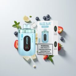 Nederlandse Groothandel Razz Bar 50K Blauwe Bes IJs Wegwerp Vape Mesh Oplaadbaar 2% Nicotine
