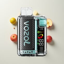 Nederlandse Groothandel VOZOL Vista 20000 Puffs Oplaadbare Kit Zure Appel IJs Dual Mesh Coil 650mAh OLED