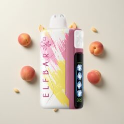 Nederlandse Groothandel Elf Bar Ice King 40000 Puffs Perzik+ LCD Dual Luchtstroom 20ml 5%